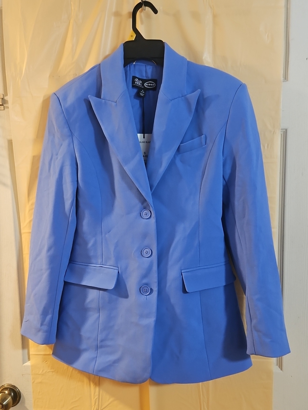 Devil Wears Prada Scoop Single Breasted Fitted Blazer: BLUE: NWT: S (4-6)